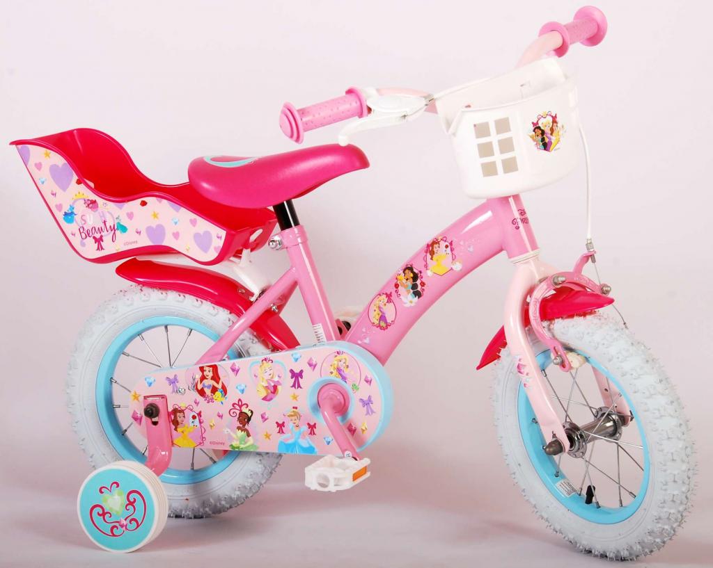 Disney Princess Kinderfahrrad - Mädchen - 12 Zoll - Pink