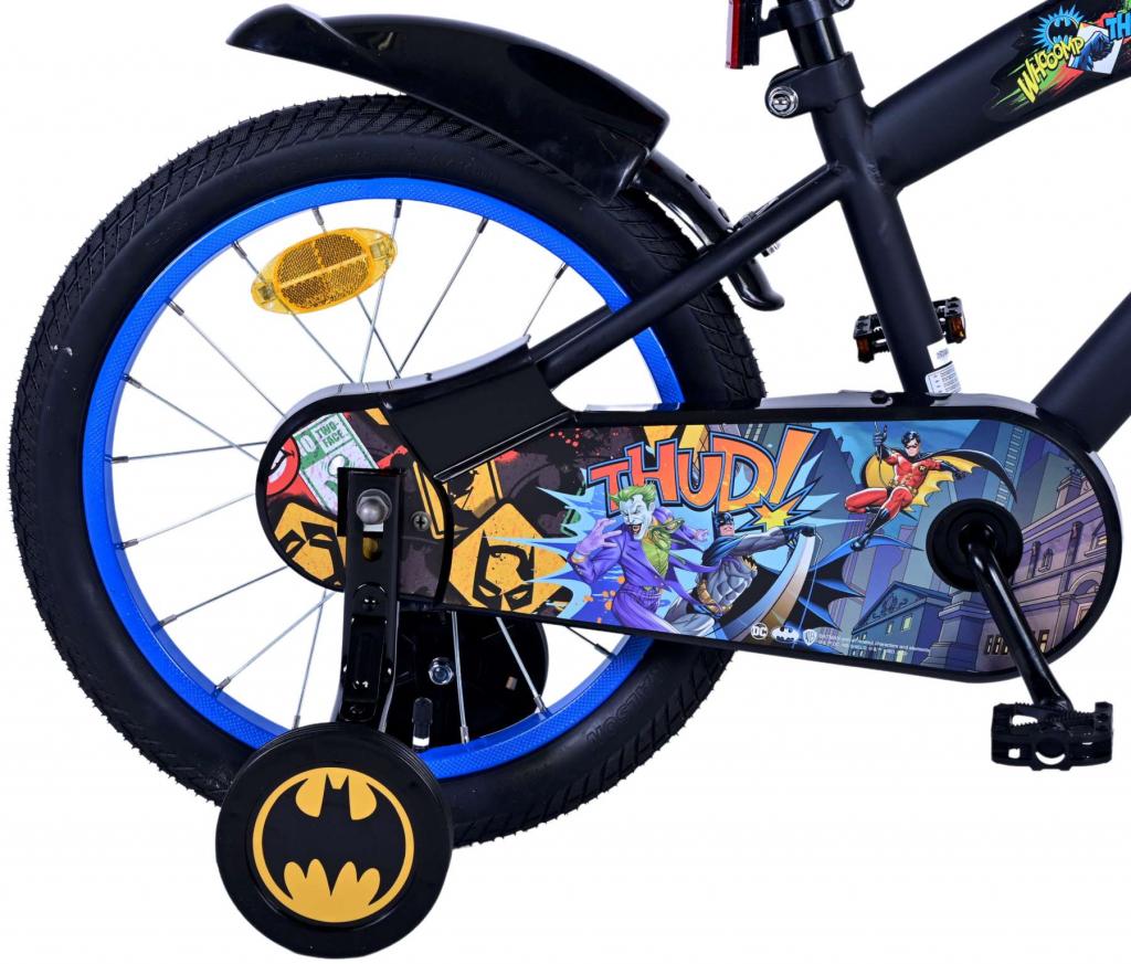 Batman 16-Zoll Kinderfahrrad in Schwarz - Sicherheit, Komfort und Spaß in einem!