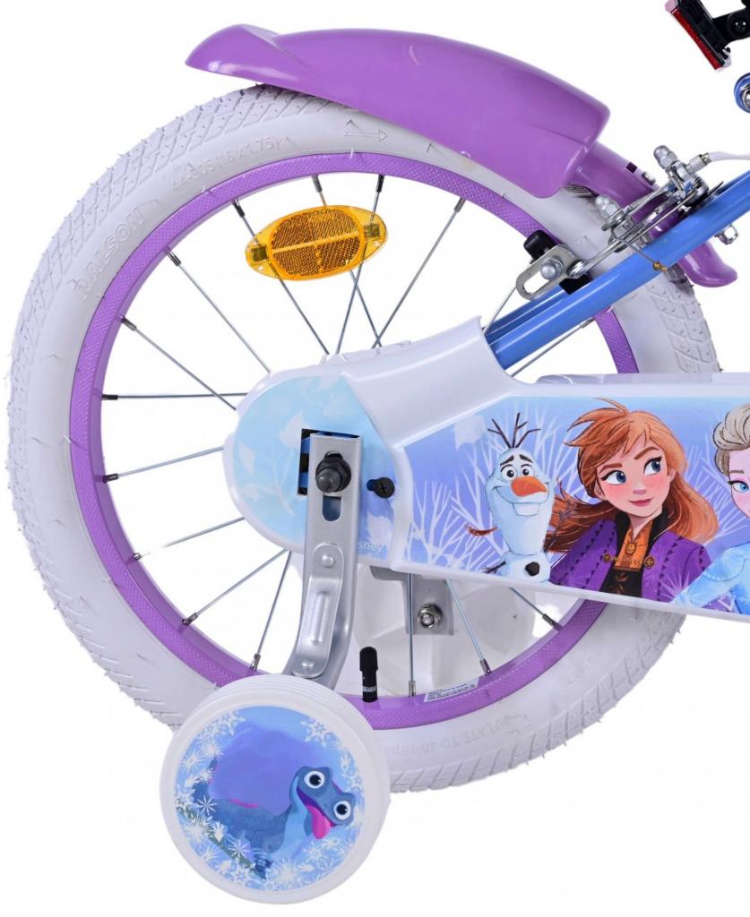Disney Frozen 2 16-Zoll-Kinderfahrrad Blau/Lila - Sicherheit, Spaß und Stil in einem!