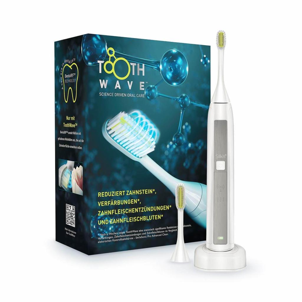 Silk'n Toothwave TW1PE1001 elektrische Zahnbürste in weiß Technologie gegen Verfärbungen & Zahnstein