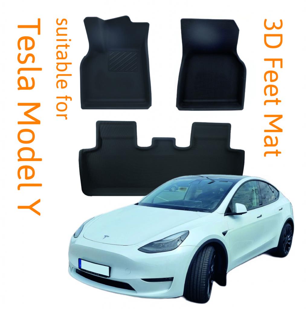 3D Fußmatten Set passend für Tesla Model Y/Performance