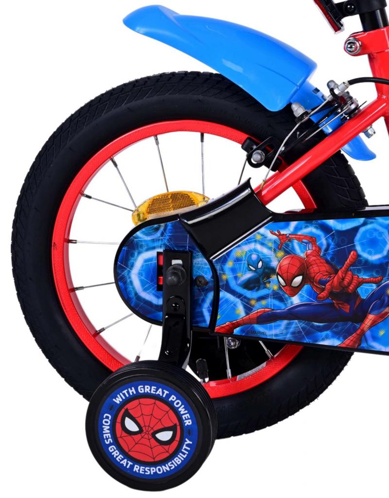 Volare Ultimate Marvel Spiderman 14 Zoll Kinderfahrrad Blau/Rot - Sicherheit, Komfort und Spaß in einem!